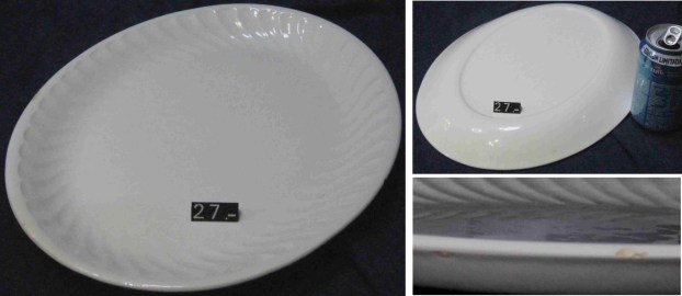 27 BANDEJA CERAMICA BLANCA